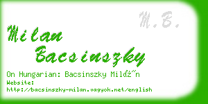 milan bacsinszky business card